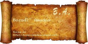 Bozsó Amadea névjegykártya